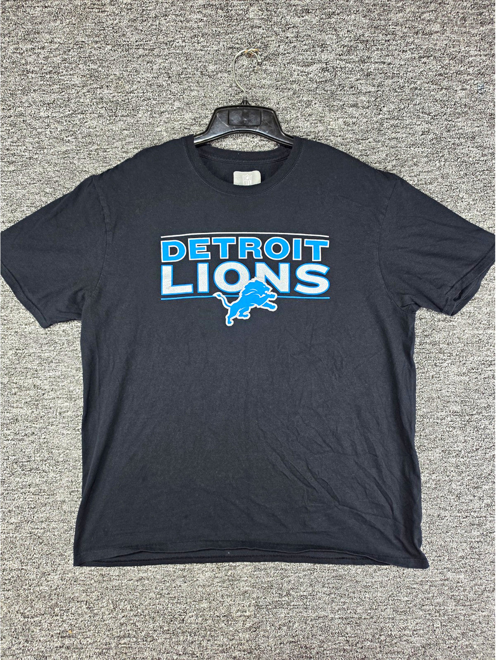 NFL Detroit Lions NFL Football T-Shirt Mens XL Black Officially Licensed